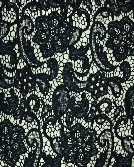 Luxury Webbed Floral Pansy Embroidery Guipure Lace Dress Fabric Wedding Bridal