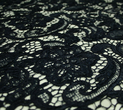 Luxury Webbed Floral Pansy Embroidery Guipure Lace Dress Fabric Wedding Bridal