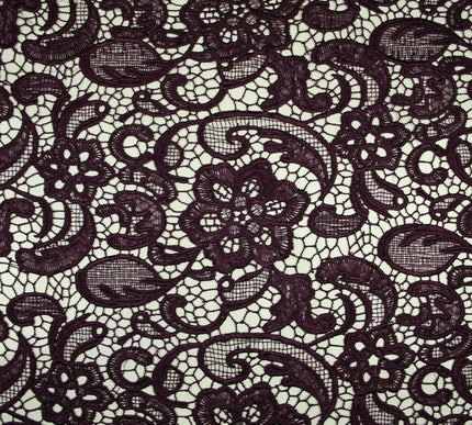 Luxury Webbed Floral Pansy Embroidery Guipure Lace Dress Fabric Wedding Bridal