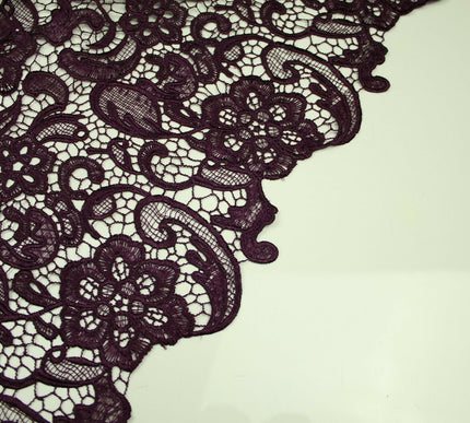 Luxury Webbed Floral Pansy Embroidery Guipure Lace Dress Fabric Wedding Bridal