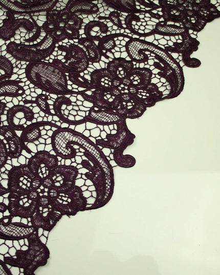 Luxury Webbed Floral Pansy Embroidery Guipure Lace Dress Fabric Wedding Bridal