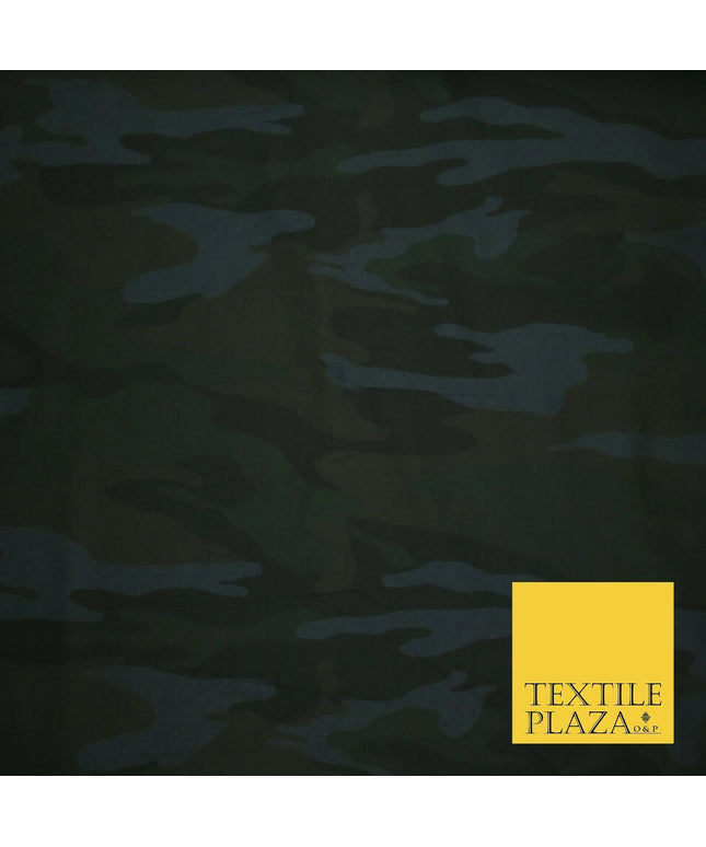 Dark Blue Camouflage Cotton Fabric Army Military Camo Material 59" WIDE 3999