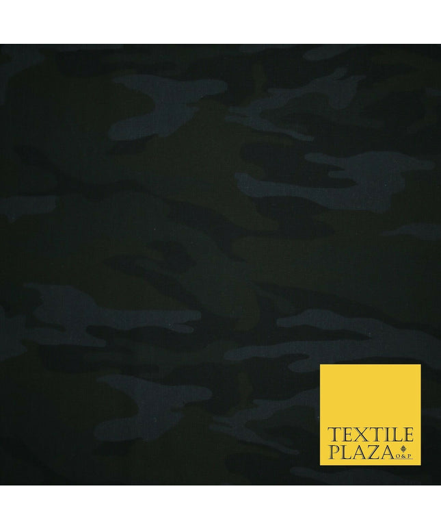 Dark Blue Camouflage Cotton Canvas Fabric Army Military Camo Material 59" 4001