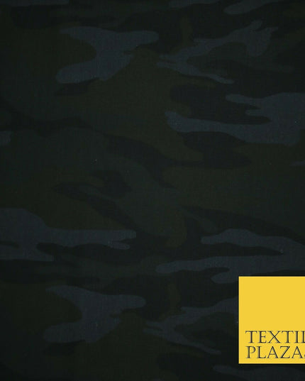 Dark Blue Camouflage Cotton Canvas Fabric Army Military Camo Material 59" 4001
