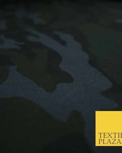 Dark Blue Camouflage Cotton Canvas Fabric Army Military Camo Material 59" 4001