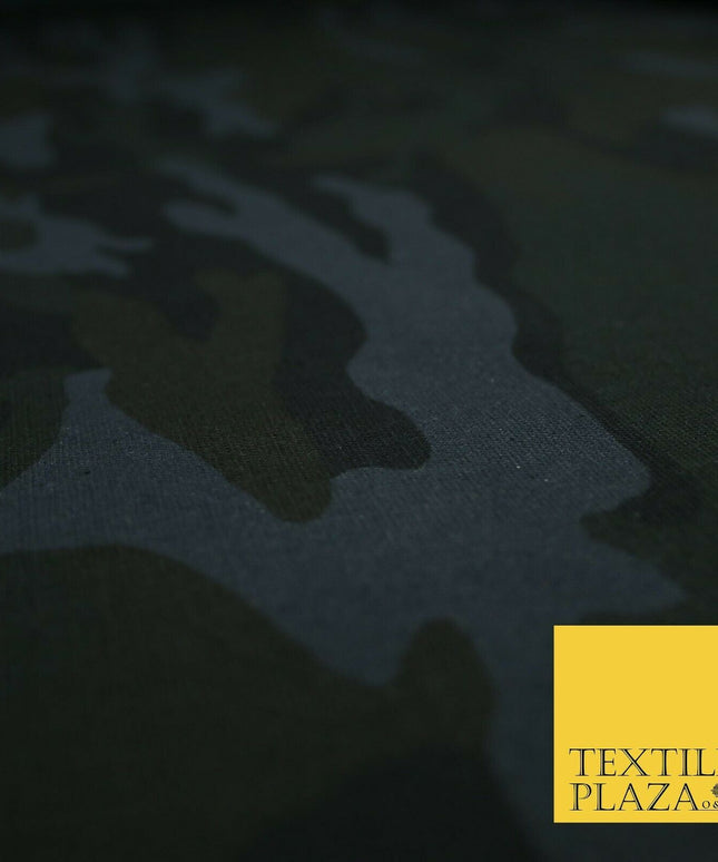 Dark Blue Camouflage Cotton Canvas Fabric Army Military Camo Material 59" 4001