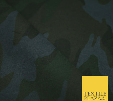Dark Blue Camouflage Cotton Fabric Army Military Camo Material 59" WIDE 3999