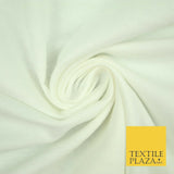 Plain White Cream Winceyette Soft 100% Brushed Cotton Fabric Flannel 59" Wide