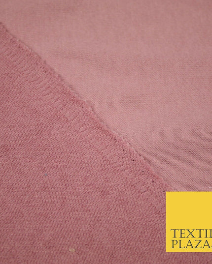 Plain French Cotton Terry Loop Back Jersey Dress Fabric Knit Material 68" Wide