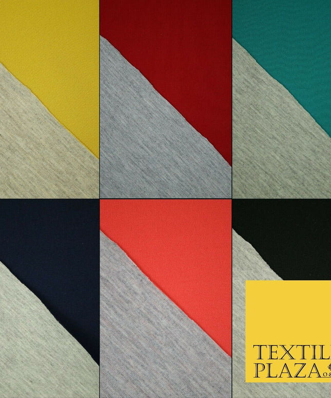 Two Colour Marl Grey Reversible Double Sided Neoprene Scuba Foam Fabric 6COLOURS