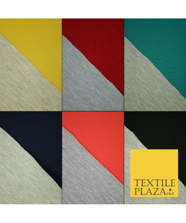 Two Colour Marl Grey Reversible Double Sided Neoprene Scuba Foam Fabric 6COLOURS