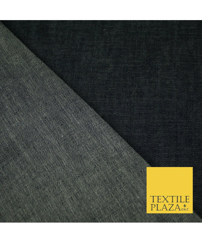7oz Dark Indigo Blue Plain 100% Cotton DENIM Fabric Skirts Jeans Craft 60" 4180