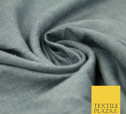 6oz Washed Light Blue 100% Cotton DENIM Fabric Skirts Jeans Dress Craft 55" 4182