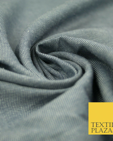 6oz Washed Light Blue 100% Cotton DENIM Fabric Skirts Jeans Dress Craft 55" 4182