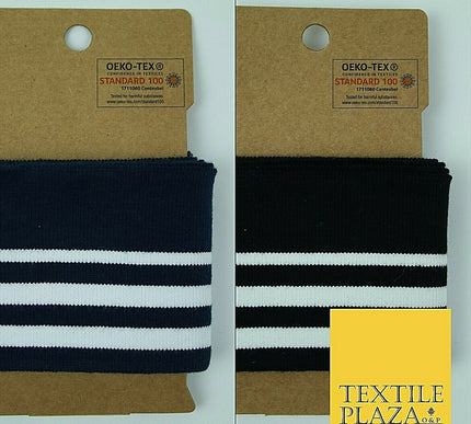 Readymade Striped CUFFING - OEKO-TEX - RIBBED KNIT Jersey Stretch Dress Fabric