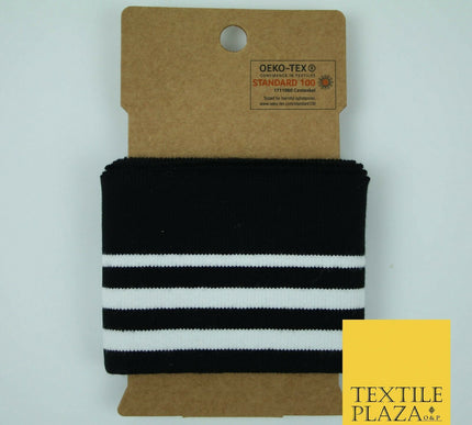 Readymade Striped CUFFING - OEKO-TEX - RIBBED KNIT Jersey Stretch Dress Fabric