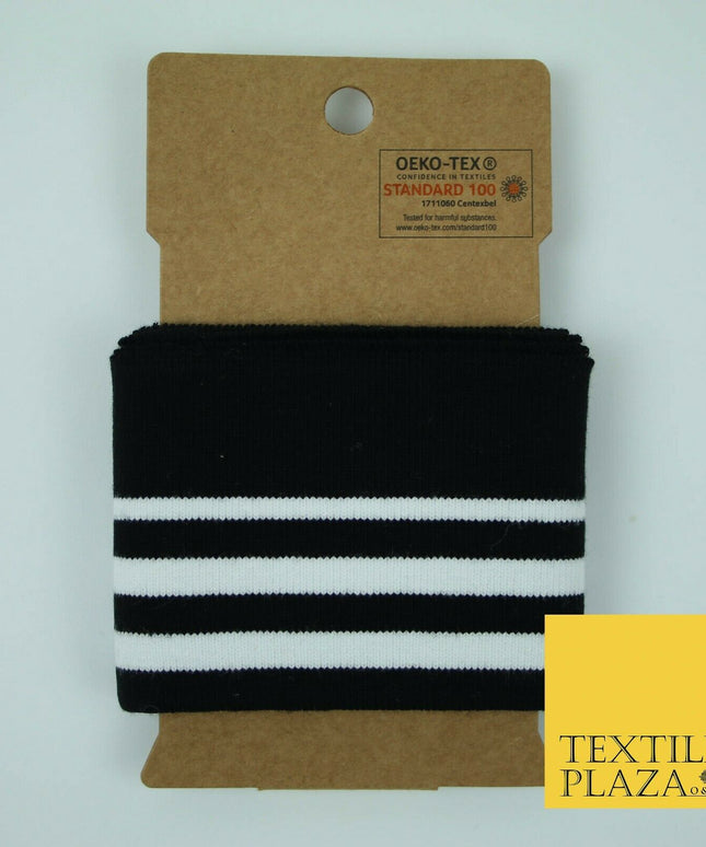 Readymade Striped CUFFING - OEKO-TEX - RIBBED KNIT Jersey Stretch Dress Fabric