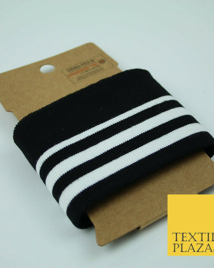 Readymade Striped CUFFING - OEKO-TEX - RIBBED KNIT Jersey Stretch Dress Fabric