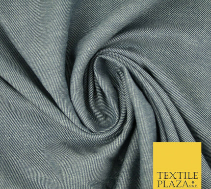 6oz Washed Light Blue 100% Cotton DENIM Fabric Skirts Jeans Dress Craft 55" 4182