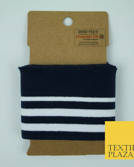 Readymade Striped CUFFING - OEKO-TEX - RIBBED KNIT Jersey Stretch Dress Fabric