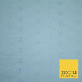 Premium 3 Hole Flower BRODERIE ANGLAISE Cotton Dress Christening Eyelet Fabric
