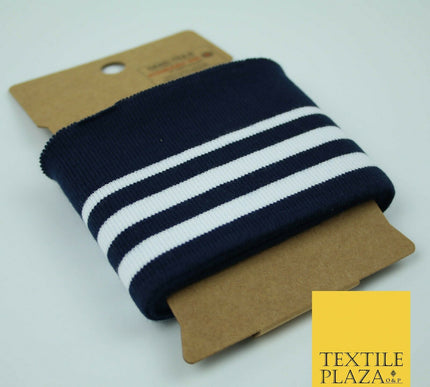 Readymade Striped CUFFING - OEKO-TEX - RIBBED KNIT Jersey Stretch Dress Fabric