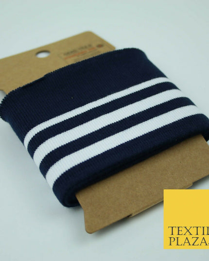 Readymade Striped CUFFING - OEKO-TEX - RIBBED KNIT Jersey Stretch Dress Fabric