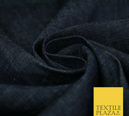 7oz Dark Indigo Blue Plain 100% Cotton DENIM Fabric Skirts Jeans Craft 60" 4180