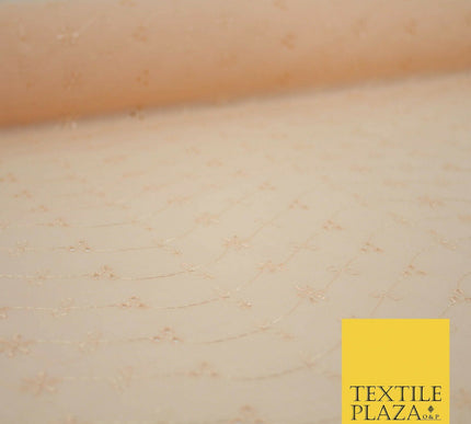 Premium 3 Hole Flower BRODERIE ANGLAISE Cotton Dress Christening Eyelet Fabric