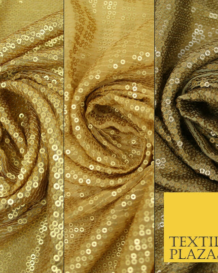 GOLD Gloss Matte Sequin Line Stripe Embroidered Georgette Fabric 3 COLOURS 37"