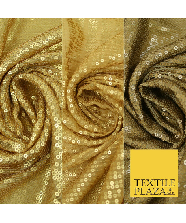 GOLD Gloss Matte Sequin Line Stripe Embroidered Georgette Fabric 3 COLOURS 37"