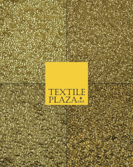 GOLD Intense Textured Matte Sequin Embroidered Georgette Fabric 4 SHADES 36"Wide