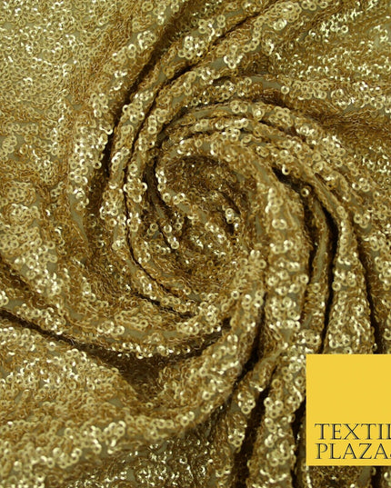 GOLD Intense Textured Matte Sequin Embroidered Georgette Fabric 4 SHADES 36"Wide