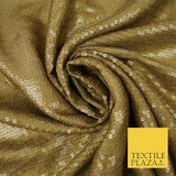 GOLD Gloss Matte Sequin Line Stripe Embroidered Georgette Fabric 3 COLOURS 37"