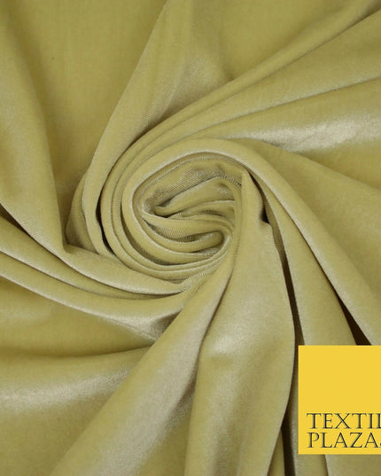 Pastel Soft Plain Velvet Velour Fabric Stretch Spandex Material - 58" 5 Colours