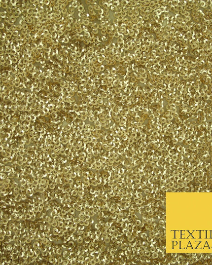 GOLD Intense Textured Matte Sequin Embroidered Georgette Fabric 4 SHADES 36"Wide