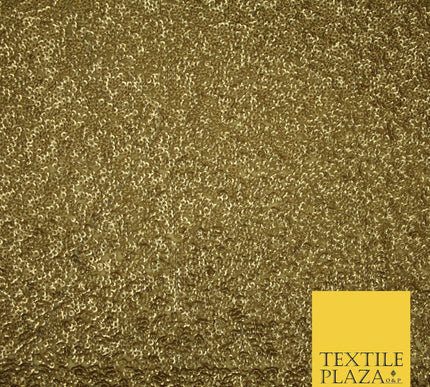 GOLD Intense Textured Matte Sequin Embroidered Georgette Fabric 4 SHADES 36"Wide