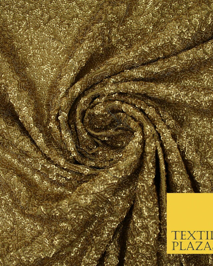 GOLD Intense Textured Matte Sequin Embroidered Georgette Fabric 4 SHADES 36"Wide