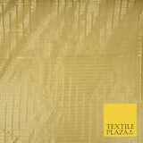 GOLD Gloss Matte Sequin Line Stripe Embroidered Georgette Fabric 3 COLOURS 37"