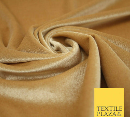 Pastel Soft Plain Velvet Velour Fabric Stretch Spandex Material - 58" 5 Colours