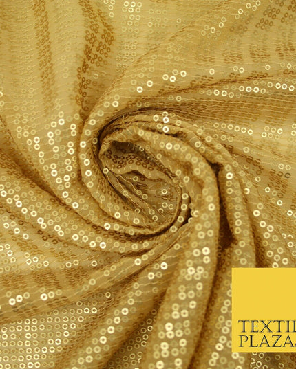 GOLD Gloss Matte Sequin Line Stripe Embroidered Georgette Fabric 3 COLOURS 37"