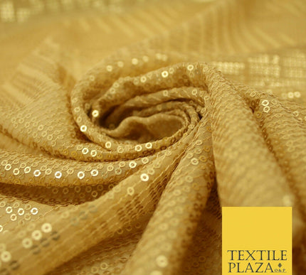 GOLD Gloss Matte Sequin Line Stripe Embroidered Georgette Fabric 3 COLOURS 37"