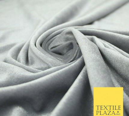 Pastel Soft Plain Velvet Velour Fabric Stretch Spandex Material - 58" 5 Colours