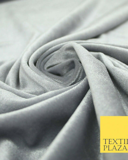 Pastel Soft Plain Velvet Velour Fabric Stretch Spandex Material - 58" 5 Colours