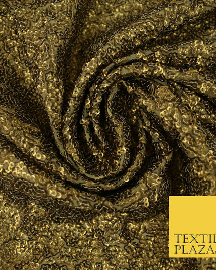 GOLD Intense Textured Matte Sequin Embroidered Georgette Fabric 4 SHADES 36"Wide