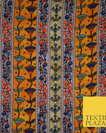 Premium Soft Striped African Floral 100% Rayon Viscose Dress Print Fabric Craft