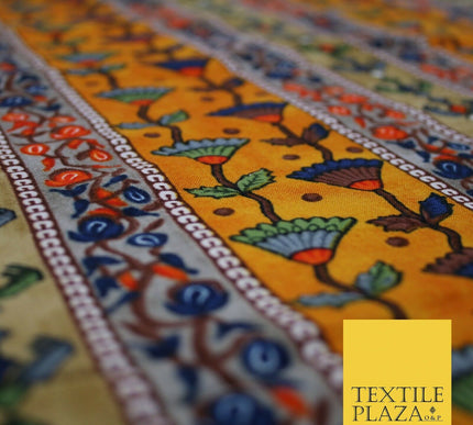 Premium Soft Striped African Floral 100% Rayon Viscose Dress Print Fabric Craft