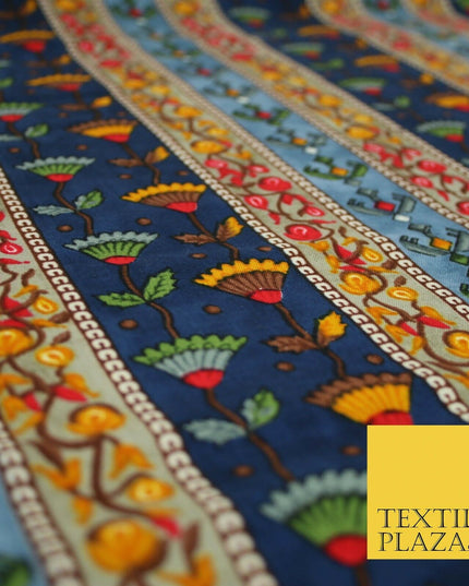 Premium Soft Striped African Floral 100% Rayon Viscose Dress Print Fabric Craft