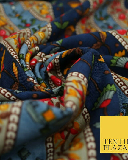 Premium Soft Striped African Floral 100% Rayon Viscose Dress Print Fabric Craft