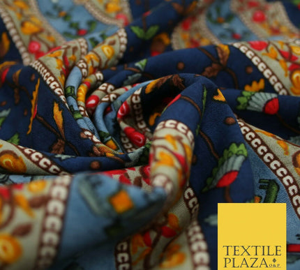 Premium Soft Striped African Floral 100% Rayon Viscose Dress Print Fabric Craft